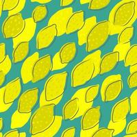 citroen naadloos patroon. print met citrusvruchten collectie. vector