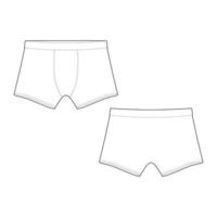 boxershorts geïsoleerd. vectorillustratie van mannen onderbroeken. vector