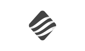 creatieve rechthoek zwart wit kleur logo modern zakelijk bedrijf vector