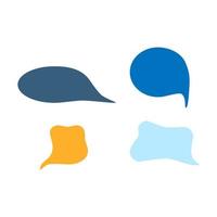 toespraak bubble pictogramserie. chat-symbool. platte vectorillustratie geïsoleerd vector