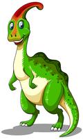 Groene dinosaurus die gelukkig kijkt vector