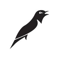 spreeuw vogel zang logo symbool pictogram vector grafisch ontwerp illustratie idee creatief
