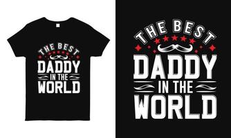 de beste papa ter wereld t-shirt ontwerpsjabloon vector