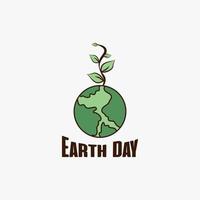wereld aarde dag logo vector