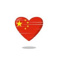 china vlag vormige liefde illustratie vector