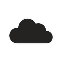 solide wolk illustratie, glyph icon vector