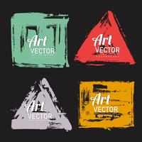 set van aquarel borstel vorm banner vector