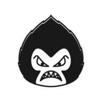 dierenkop schattig gorilla boos logo symbool pictogram vector grafisch ontwerp illustratie