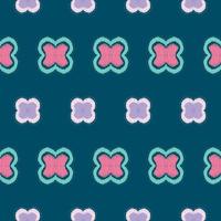 roze groen en paars witte bloem blauw indigo. geometrische etnische oosterse patroon traditioneel ontwerp voor achtergrond, tapijt, behang, kleding, verpakking, batik, stof, vector illustratie borduurstijl
