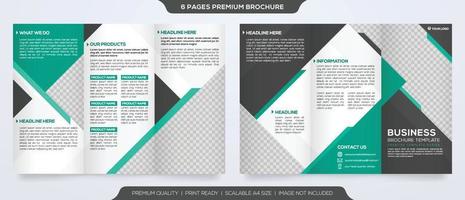 driebladige brochuresjabloonontwerp met minimalistische stijl en modern concept vector