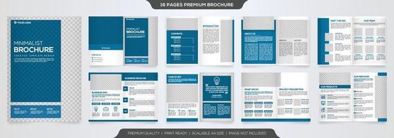 set van minimalistische zakelijke brochuresjabloon met eenvoudige stijl en moderne lay-out vector