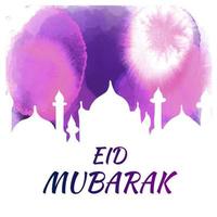 vectorillustratie van eid al fitr moslim traditionele vakantie. eid mubarak. bruikbaar als achtergrond of wenskaarten in violette kleur vector