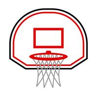 Cartoon vector basketbal en net