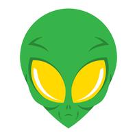 Alien hoofd vectorillustratie vector