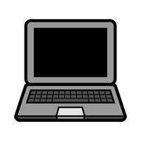 Laptop Computer Vector Pictogram