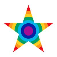 Rainbow Star vector pictogram