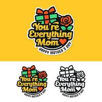moederdag badge label sticker vector ontwerp