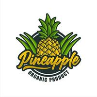 ananas biologisch productontwerp premium logo vector