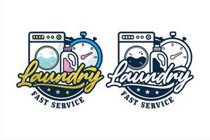 wasgoed snelle service ontwerp premium logo vector