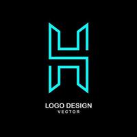 letter h logo pictogram ontwerp vector