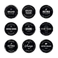 vintage stijl merk label vector set