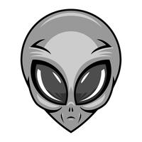 Alien hoofd vectorillustratie vector