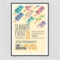 Vector zomer ijs Poster