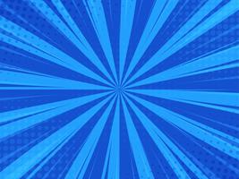 Blue Abstract Comic Cartoon Zonlicht Achtergrond. vector