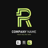 letter r-logo-ontwerp, kleurrijke logo-sjabloon vector