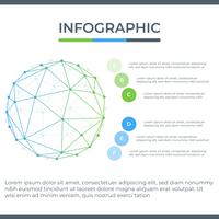 Zakelijke infographic. Infographicsdiagram met abstracte geometrische lijn. sjabloon voor presentatie. vector