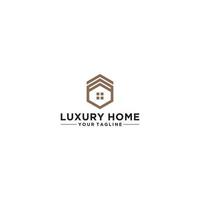 luxe huis logo sjabloon op witte achtergrond vector
