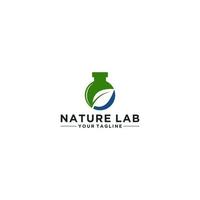 natuurlab logo sjabloon op witte achtergrond vector
