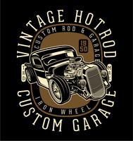 vintage hotrods vector