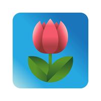 Tulip bloem vector pictogram