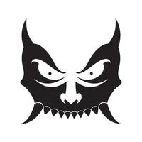 monster masker cultuur zwart logo ontwerp vector grafisch symbool pictogram teken illustratie creatief idee