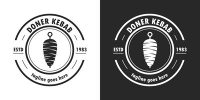 Döner kebab logo icoon. vector