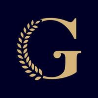 letter g met wet eenvoudig logo symbool pictogram vector grafisch ontwerp