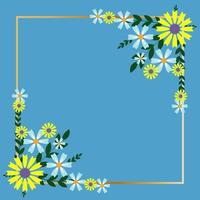 bloemen vierkant frame vector