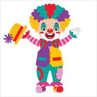 cartoontekening van een clown vector