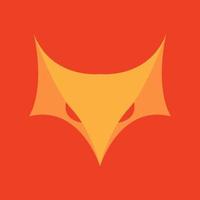 abstract gezicht vos oranje geometrisch logo ontwerp vector grafisch symbool pictogram teken illustratie creatief idee