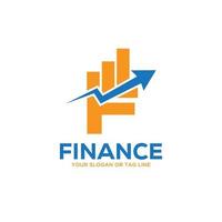 letter f finance business en accounting logo vector
