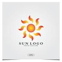 abstracte zon logo premium elegante sjabloon vector eps 10