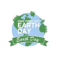 dag van de Aarde. internationale moeder aarde dag. milieuproblemen en milieubescherming. vectorillustratie. vector