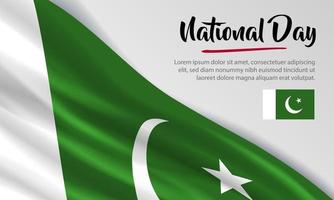 gelukkige nationale dag pakistan. banner, wenskaart, flyer ontwerp. poster sjabloonontwerp vector