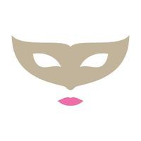 masker vrouw gezicht carnaval schoonheid logo ontwerp vector grafisch symbool pictogram teken illustratie creatief idee