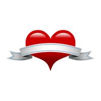 Heart Banner Romantic Love afbeelding vector