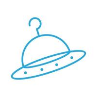 buitenaards vliegtuig met hanger doek logo ontwerp vector grafisch symbool pictogram teken illustratie creatief idee