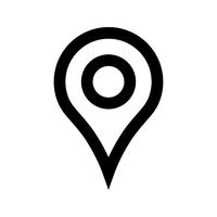 Geografische locatie Pin vector pictogram