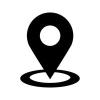 Geografische locatie Pin vector pictogram