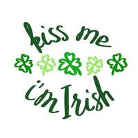 grappige st. patricks day zegt: kus me, ik ben Iers. vector